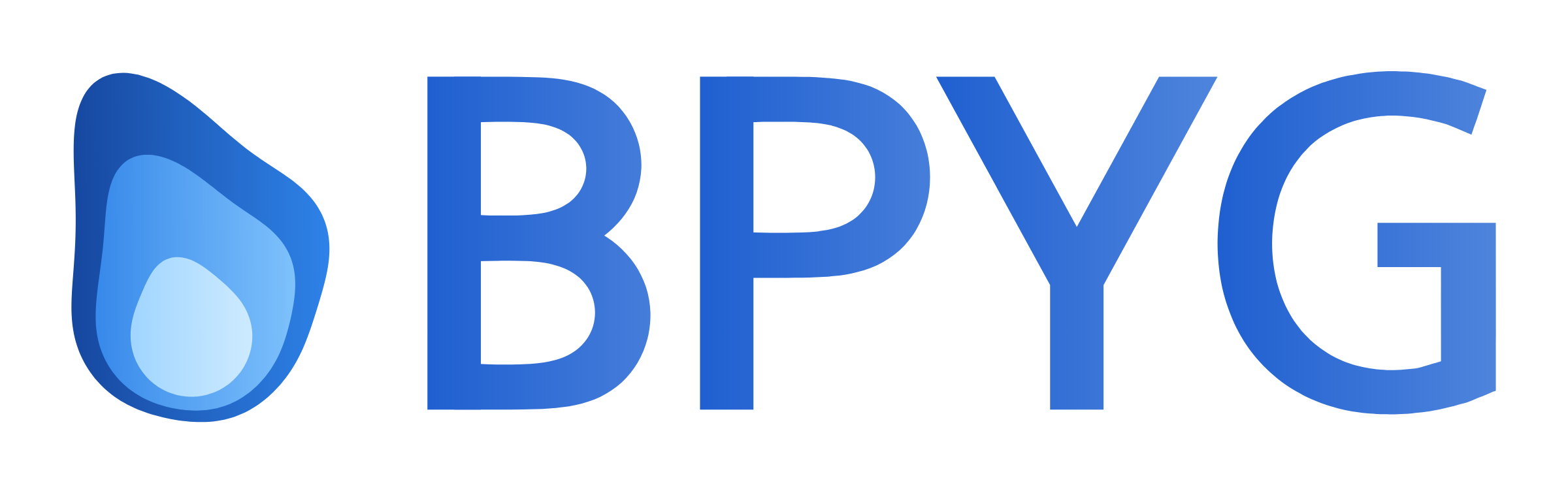 BPYG のロゴ。青い炎とワードマーク